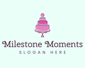 Anniversary - Pink Cake logo design