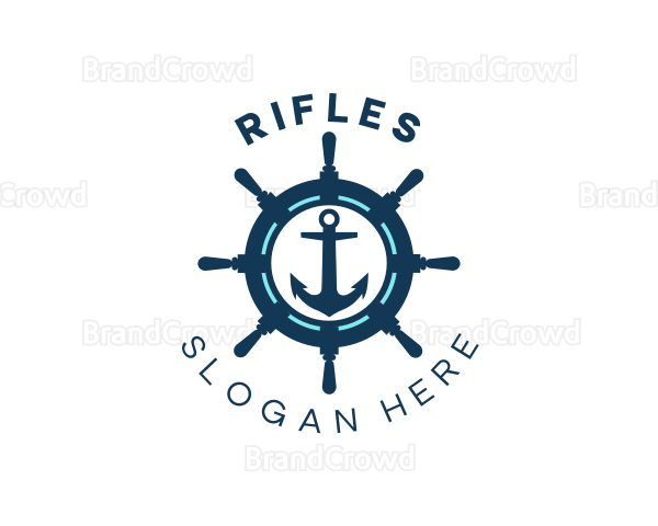 Anchor Wheel Navy Logo