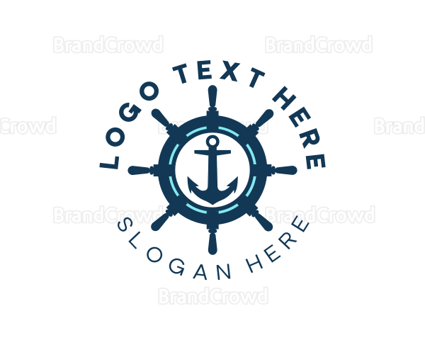 Anchor Wheel Navy Logo