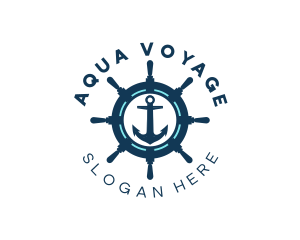 Anchor Wheel Navy logo design