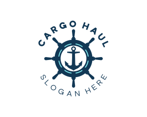 Anchor Wheel Navy logo design