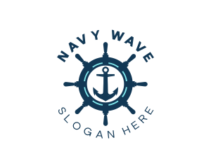 Anchor Wheel Navy logo design