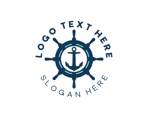 Anchor Wheel Navy Logo