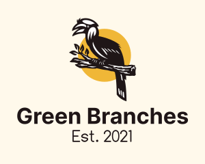 Hornbill Bird Branch logo design