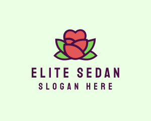 Heart - Heart Rose Flower Bud logo design