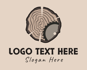Logging - Timber Wood Log Saw logo design