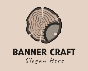 Timber Wood Log Saw logo design