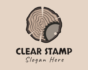 Timber Wood Log Saw logo design