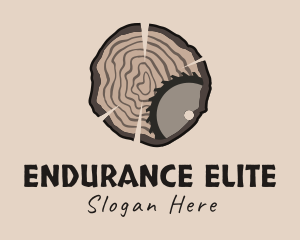 Timber Wood Log Saw logo design