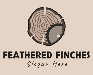 Timber Wood Log Saw logo design