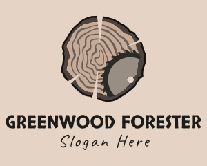 Forester - Timber Wood Log Saw logo design