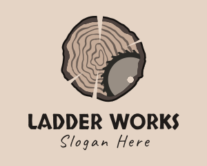 Timber Wood Log Saw logo design