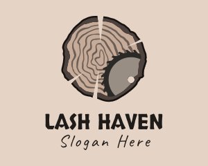 Timber Wood Log Saw logo design