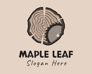 Timber Wood Log Saw logo design