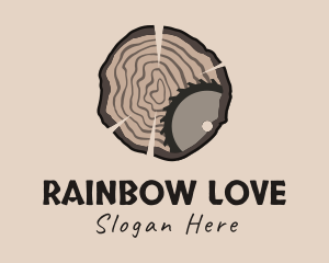 Timber Wood Log Saw logo design