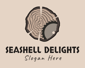 Timber Wood Log Saw logo design