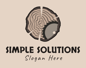 Timber Wood Log Saw logo design