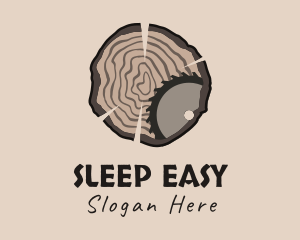 Timber Wood Log Saw logo design