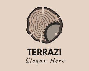 Timber Wood Log Saw logo design