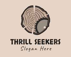 Timber Wood Log Saw logo design