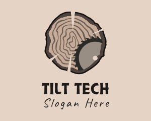 Timber Wood Log Saw logo design