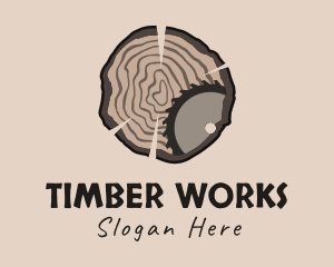 Timber - Timber Wood Log Saw logo design