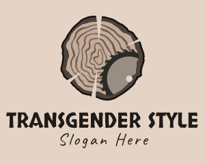 Timber Wood Log Saw logo design