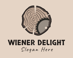 Timber Wood Log Saw logo design