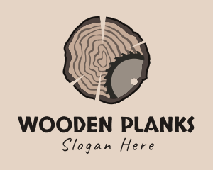 Timber Wood Log Saw logo design