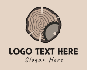 Timber Wood Log Saw Logo