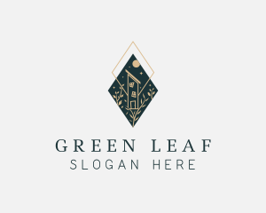 House Leaf Vine  logo design