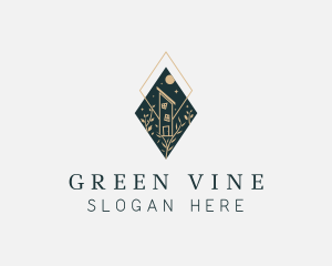 Vine - House Leaf Vine logo design