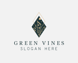 House Leaf Vine  logo design