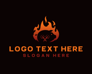 Pork - Pork Meat Barbecue logo design