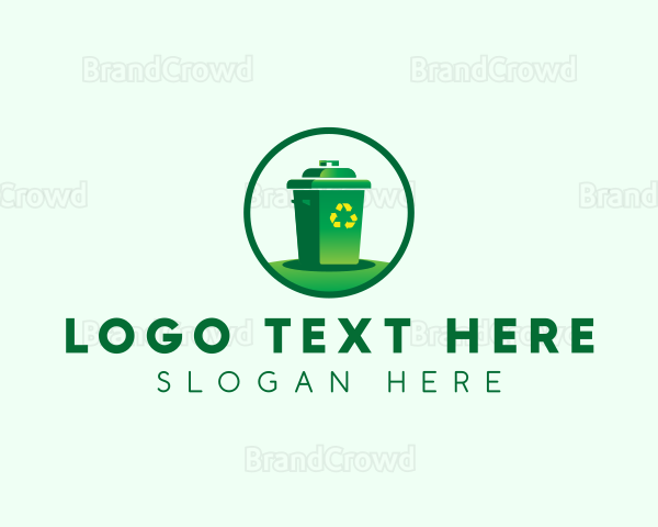 Garbage Bin Recycle Logo