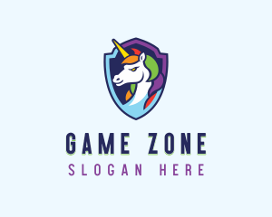 Gaming Mythical Unicorn logo design