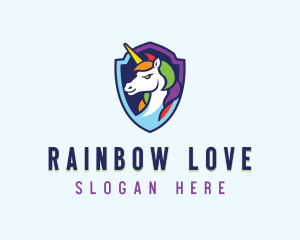 Lesbian - Gaming Mythical Unicorn logo design