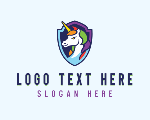 Lesbian - Gaming Mythical Unicorn logo design