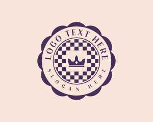 Chess - Regal Crown Seal logo design
