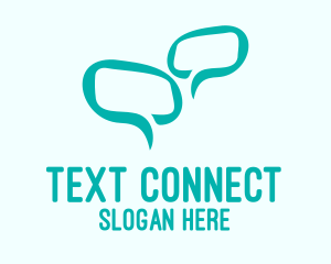 Texting - Green Message Bubble logo design