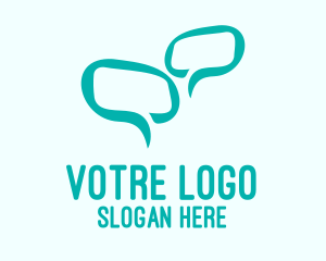 Speech - Green Message Bubble logo design