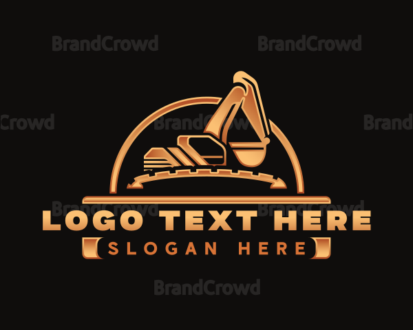 Excavator Industrial Contractor Logo