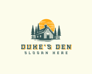 Sunset Farm Cabin logo design