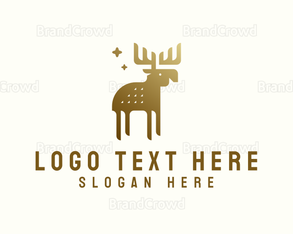 Golden Wild Moose Logo