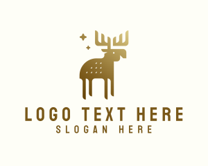 Expensive - Golden Wild Moose logo design