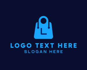 Cyberspace - Tech Shopping Bag logo design
