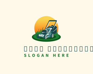 Lawn Grass Mower Logo