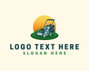 Lawn Grass Mower Logo