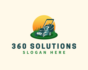 Lawn Grass Mower logo design