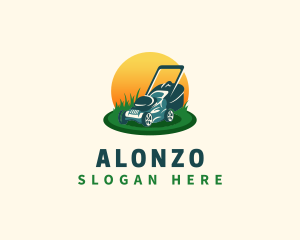 Lawn Grass Mower logo design